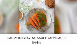 Saumon gravlax, sauce raevesauce