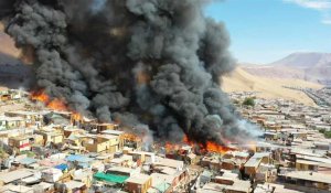Un incendie ravage un camp de fortune du nord du Chili