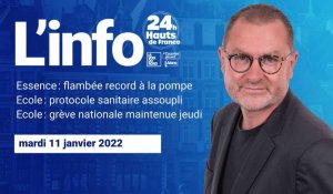 Le JT des Hauts-de-France du mardi 11 janvier 2022