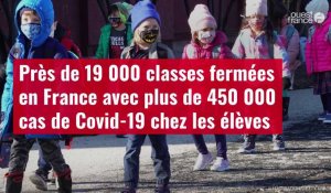 VIDÉO. Près de 19 000 classes fermées en France avec plus de 450 000 cas de Covid-19 chez les élèves
