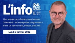 Le JT des Hauts-de-France du lundi 3 janvier 2022