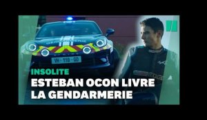Le pilote de F1 Esteban Ocon livre l'Alpine 110 à la gendarmerie