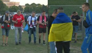 Les fans de Leipzig et du Shakhtar Donetsk arrivent pour le match de Ligue des champions