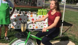 VIDÉO. Sarthe : un vélo-mixeur pour préparer son jus de fruits