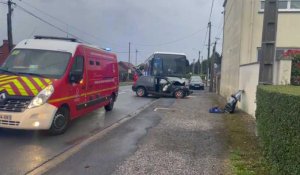 Accident entre un car scolaire et une voiture à Saint-Rémy du Nord