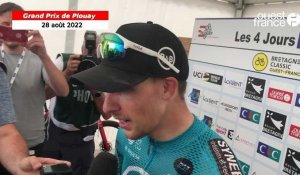 VIDÉO. Cyclisme : la réaction du Breton Axel Laurance, 2e sur la Bretagne Classic à Plouay 