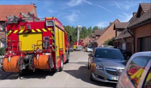 Armbouts-Cappel : une maison en feu rue des Colverts