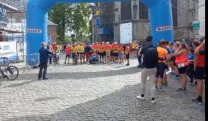 Semi-marathon de Binche: l'ASBL Tous à bord était également présente sur la ligne de départ