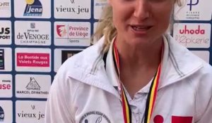Tennis : interview de la capitaine Catherine Chantraine après le sacre national (Dames 1) du TC Embourg à Forest Hills