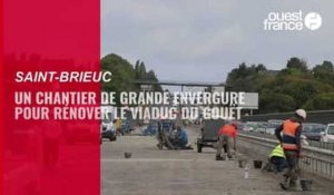 VIDÉO. RN12. Sur le viaduc du Gouët à Saint-Brieuc, la route disparaît pour étanchéifier le pont