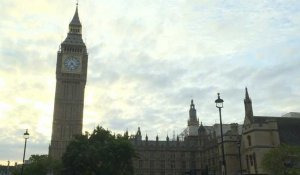 Images de l'extérieur du palais de Westminster avant l'arrivée du roi Charles III