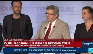 REPLAY - Discours de Jean-Luc Mélenchon, battu à l'élection présidentielle française
