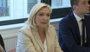 Marine Le Pen réunit son bureau de campagne au lendemain du premier tour