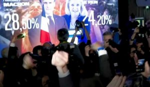 Macron et Le Pen en tête: les images fortes du premier tour de la présidentielle en France
