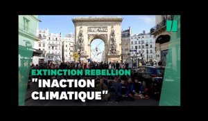 Extinction Rebellion lance une occupation Porte Saint-Denis à Paris, contre "l'inaction climatique"