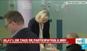 Présidentielle 2022 : la candidate du RN Marine Le Pen a voté à Hénin Beaumont pour le second tour