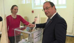 Présidentielle: François Hollande vote à Tulle
