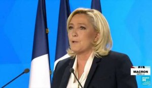 Battue, Le Pen revendique la "victoire" des idées et se tourne vers les législatives