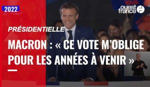 VIDÉO. Présidentielle : Emmanuel Macron se veut être le « Président de toutes et tous » lors de son discours 