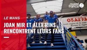 VIDÉO. Moto GP : au Mans, les pilotes du Team Suzuki Álex Rins et Joan Mir ont partagé deux heures avec leurs fans