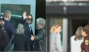 Johnny Depp, Amber Heard arrivent au tribunal pour le début du procès en diffamation