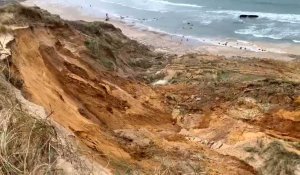 À Wimereux, vu du haut de falaise, l’effondrement est vertigineux