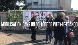 Mobilisation contre la suppression d’une classe de troisième au collège Gisèle-Probst de Vitry-le-François