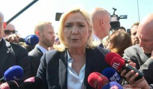 Présidentielle: dans la Somme, Marine Le Pen souligne un débat "de bonne tenue"