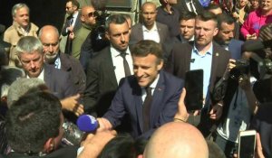Présidentielle: Macron arrive à Figeac pour son dernier meeting de campagne