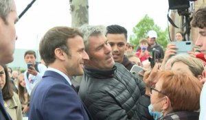 Emmanuel Macron dans les Hautes-Pyrénées: bain de foule à de Barbazan-Debat
