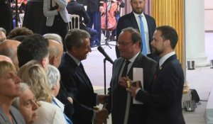 Investiture d'Emmanuel Macron: Arrivée des anciens présidents Nicolas Sarkozy et François Hollande