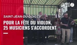 VIDÉO. À Saint-Jean-du-Doigt, près de 25 violonistes jouent ensemble, pour la fête du violon