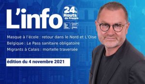 Le JT des Hauts-de-France du jeudi 4 novembre 2021