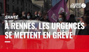VIDÉO. Rincées et à bout, les urgences du CHU de Rennes se mettent en grève