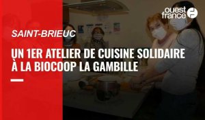VIDÉO. Saint-Brieuc : un premier atelier de cuisine solidaire a été organisé à la biocoop la Gambille
