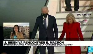 Rencontre Biden/Macron : premier échange à Rome depuis la "crise des sous-marins"