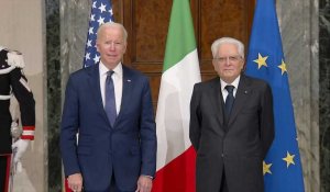 Joe Biden rencontre Sergio Mattarella en Italie
