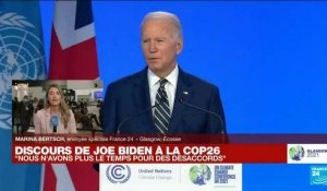 Discours de Joe Biden à la COP26 : "Nous n'avons plus le temps pour des désaccords"