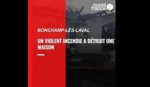 VIDÉO. Bonchamp-lès-Laval : quatre personnes hospitalisées après un violent incendie