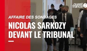 VIDÉO. Affaire des sondages de l'Élysée : entendu comme témoin, Nicolas Sarkozy refuse de répondre
