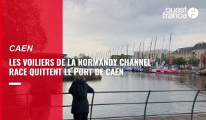 Les bateaux de la Normandy Channel Race quittent Caen en direction d’Ouistreham