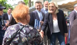 Législatives: Marine Le Pen en campagne dans le sud de la France