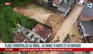 Pluies torrentielles au Brésil: bilan de 79 morts et 56 disparus
