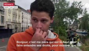 VIDÉO. À Rennes, une femme en haut d'un immeuble en construction :  son fils explique son geste