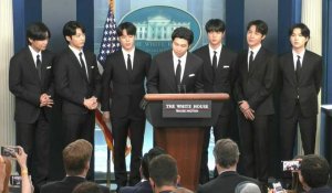 Le groupe sud-coréen BTS participe au briefing de la Maison Blanche