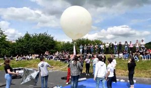 Ballon sonde par les collégiens Le Nouvion-en-Thiérache