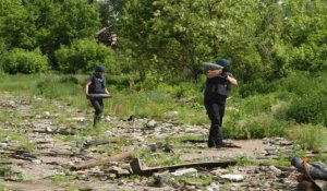 Ukraine: au nord de Kiev, les démineurs s'affairent dans les champs