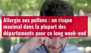 VIDÉO. Allergie aux pollens : un risque maximal dans la plupart des départements ce week-end