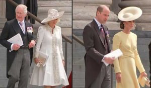 Jubilé de la reine Elizabeth II : Charles et Camilla, William et Kate repartent de Saint-Paul