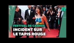 À Cannes, une activiste dénonce les viols russes en Ukraine sur le tapis rouge